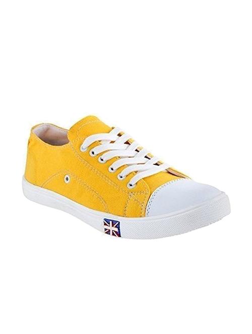 yellow canvas lace up sneaker - 15312489 - Very Small Image - 1