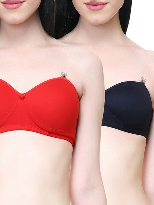 set of 2 lightly padded solid bras - 15312703 - Very Small Image - 1