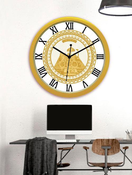 vaishno devi darbar design roman dial analog wall clock gold - 15312852 - Very Small Image - 1