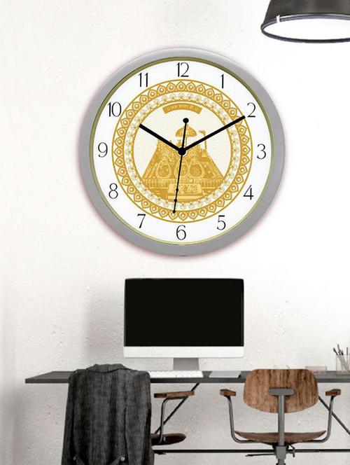 vaishno devi darbar design roman dial analog wall clock silver - 15312860 - Very Small Image - 1