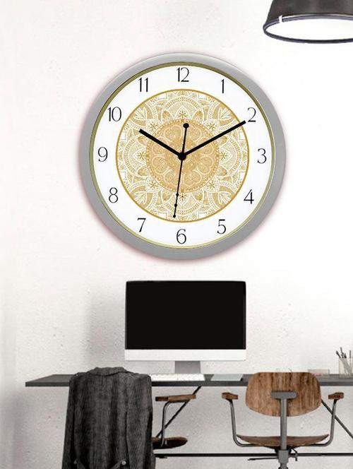 tree of life design numeric dial analog wall clock silver - 15312862 - Very Small Image - 1