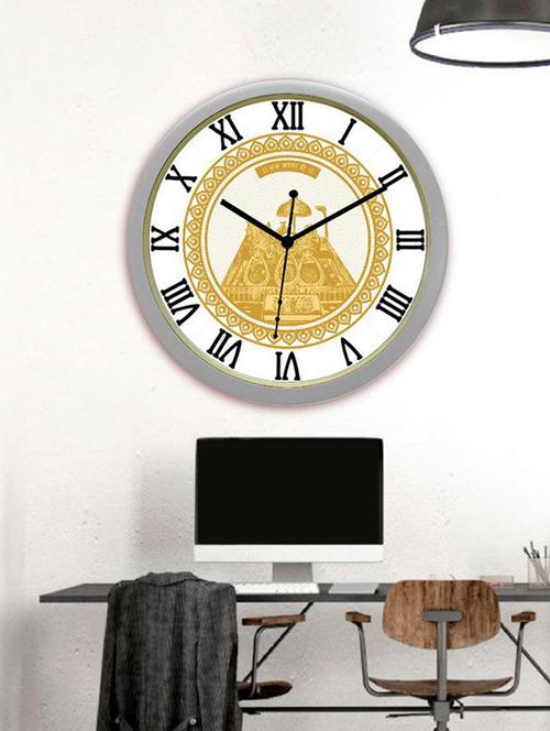 vaishnu devi roman dial analog wall clock silver - 15312864 - Very Small Image - 1