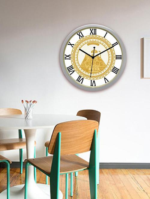 vaishno devi darbar design roman dial analog wall clock silver - 15312871 - Very Small Image - 1