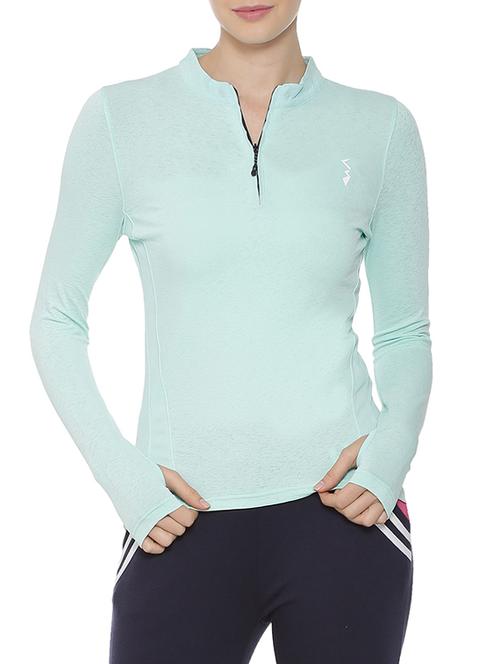 women's plain mandarin neck t-shirt - 15313242 - Very Small Image - 1