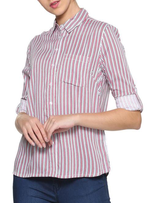 roll-up sleeved striped shirt - 15314294 - Very Small Image - 1