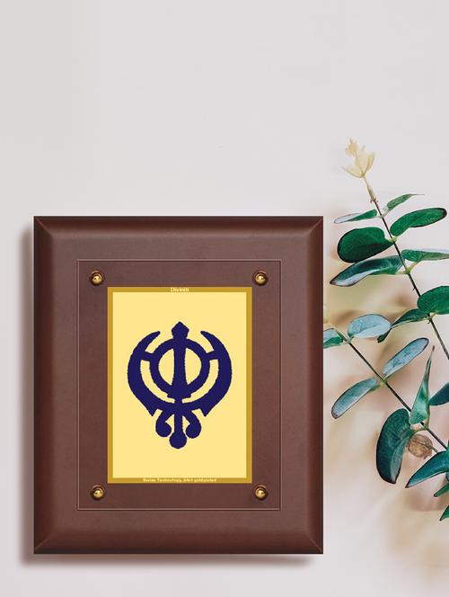 mdf wall hanging frame gold plated normal foil khanda sahib - 15314742 - Very Small Image - 1