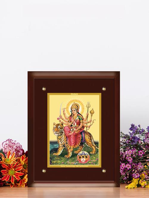 mdf wall hanging frame gold plated normal foil durga maa - 15314754 - Very Small Image - 1
