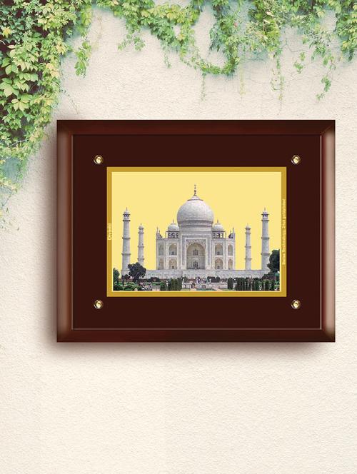 mdf wall hanging frame gold plated normal foil taj mahal - 15314772 - Very Small Image - 1