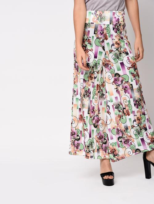 high waist printed palazzo - 15314936 - Very Small Image - 1