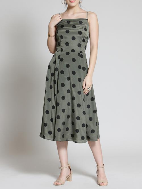 a-line polka dotted cami dress - 15315491 - Very Small Image - 1