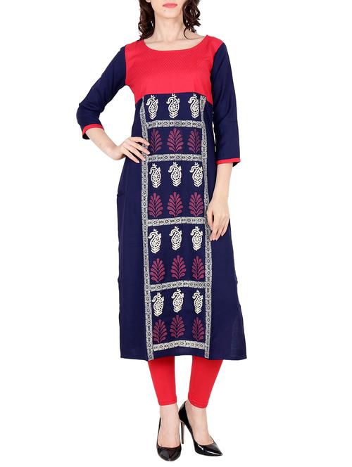 women's straight kurta - 15315814 - Very Small Image - 1