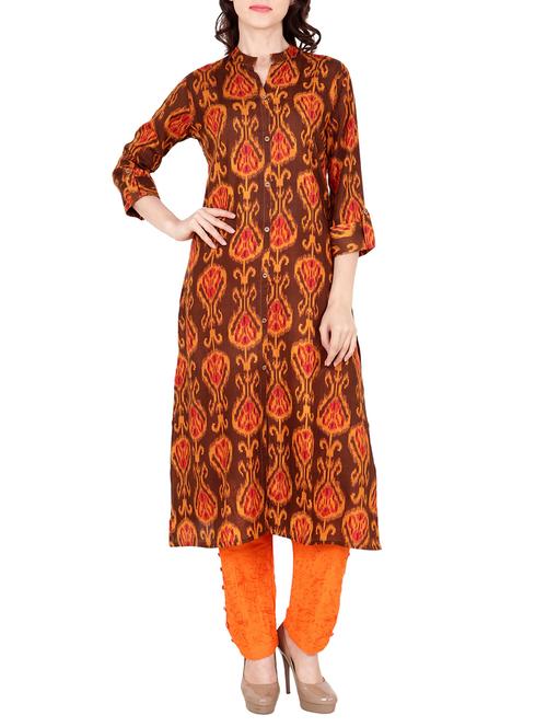 a-line printed kurta - 15315822 - Very Small Image - 1