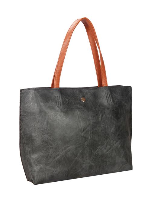 grey leatherette (pu) handbag - 15315938 - Very Small Image - 1