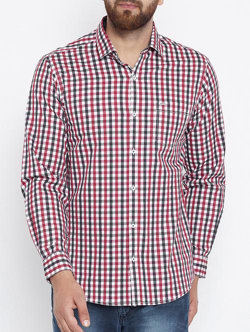 red cotton casual shirt - 15316041 - Very Small Image - 1