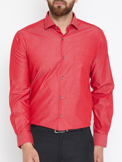 red solid casual shirt - 15316053 - Very Small Image - 1