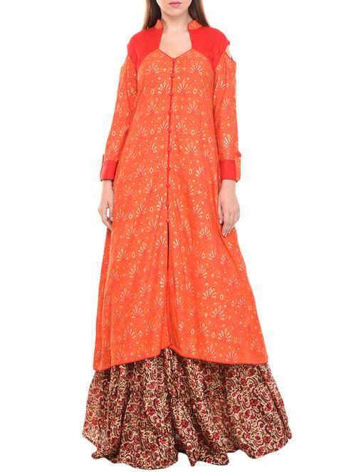 a-line printed kurta - 15316422 - Very Small Image - 1