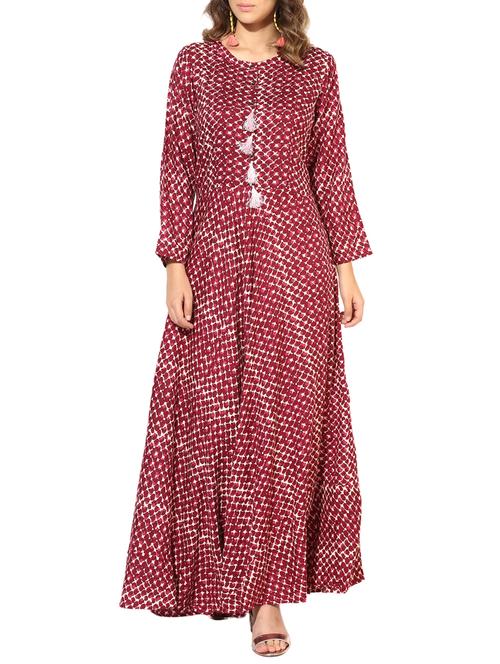 flared tassels kurta - 15317002 - Very Small Image - 1