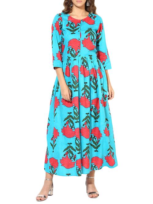 flared printed kurta - 15317007 - Very Small Image - 1