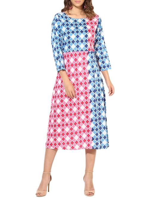 fusion geometric print kurta - 15317013 - Very Small Image - 1