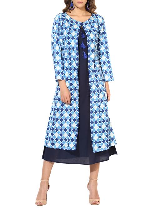 layered geometric kurta - 15317042 - Very Small Image - 1