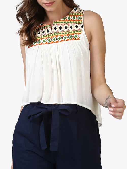 embroidered high low top - 15319553 - Very Small Image - 1