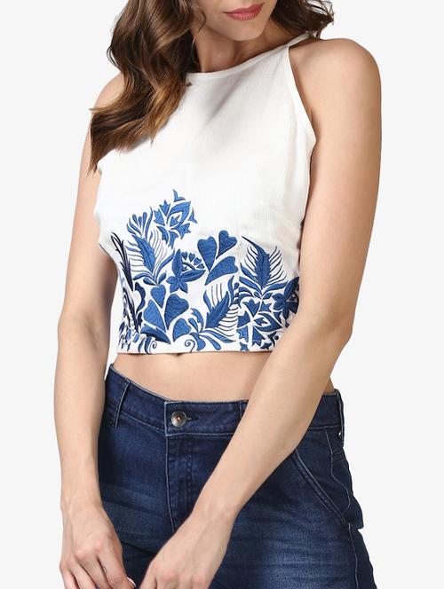 embroidered crop top - 15319568 - Very Small Image - 1