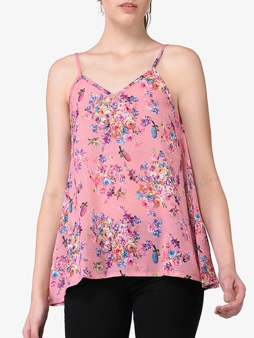 floral cami neck a-line top - 15319617 - Very Small Image - 1