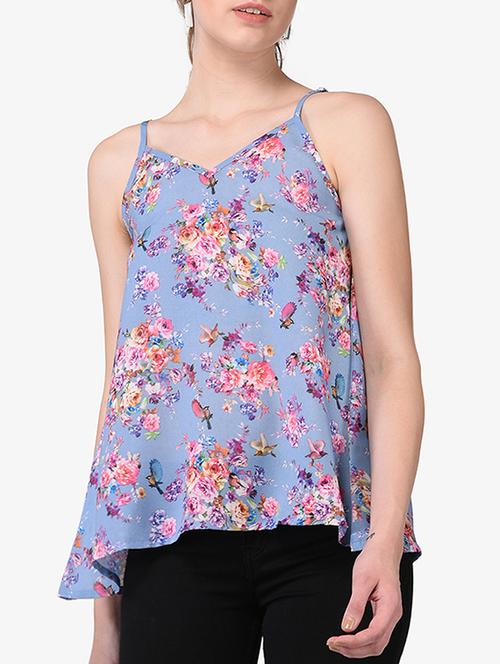 floral cami neck a-line top - 15319618 - Very Small Image - 1