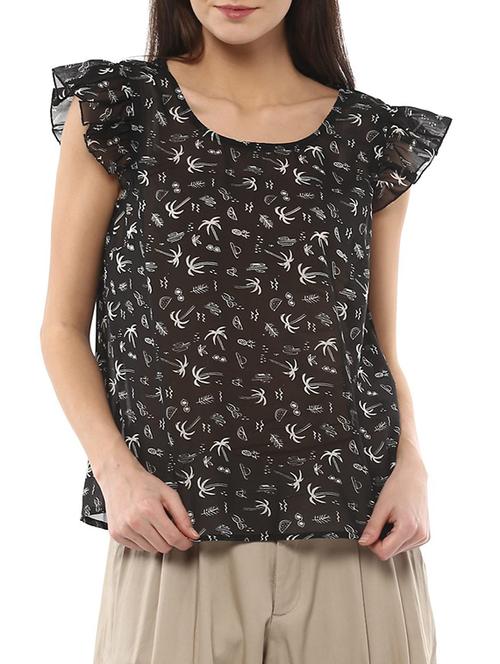 keyhole back frill trim top - 15320228 - Very Small Image - 1