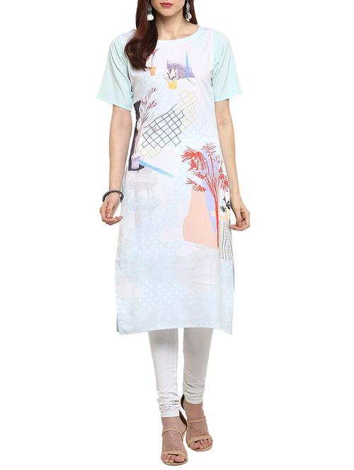 straight printed kurta - 15321070 - Very Small Image - 1