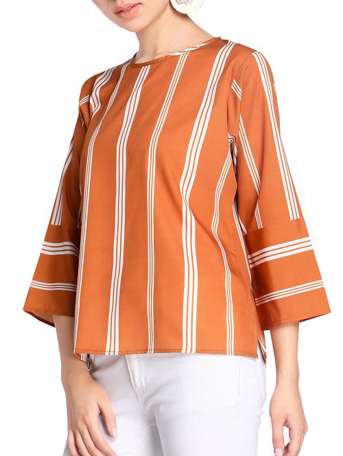 keyhole back striped top - 15321246 - Very Small Image - 1