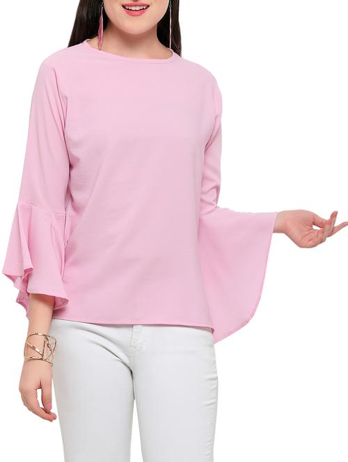 key-hole back bell sleeved top - 15321250 - Very Small Image - 1