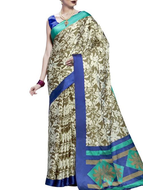 ditsy floral printed saree with blouse - 15323304 - Very Small Image - 1