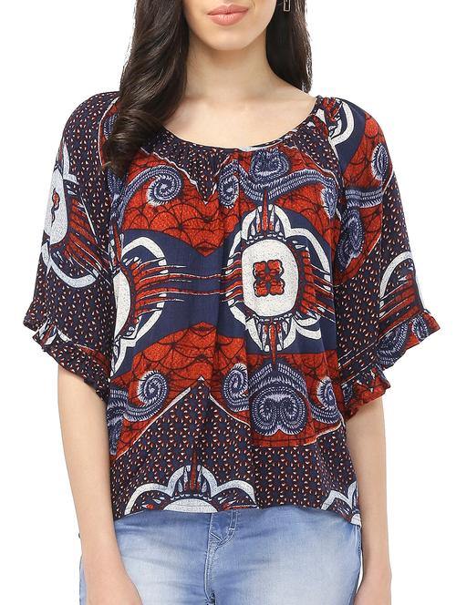back tie up printed top - 15324956 - Very Small Image - 1