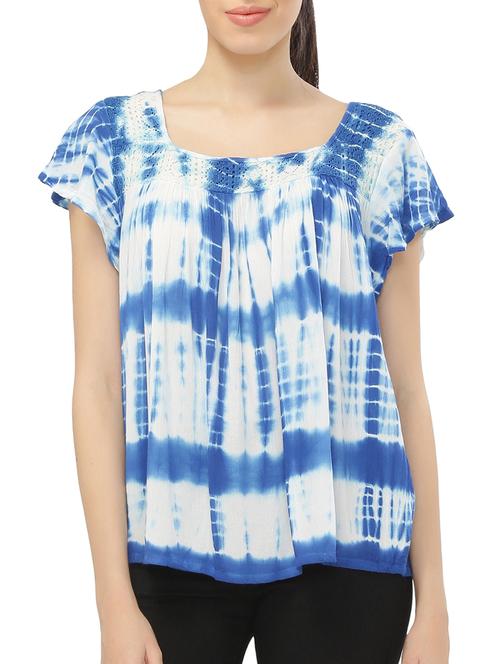 tie & dye square neck top - 15324990 - Very Small Image - 1
