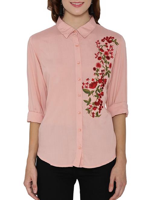 embroidered solid shirt - 15325027 - Very Small Image - 1