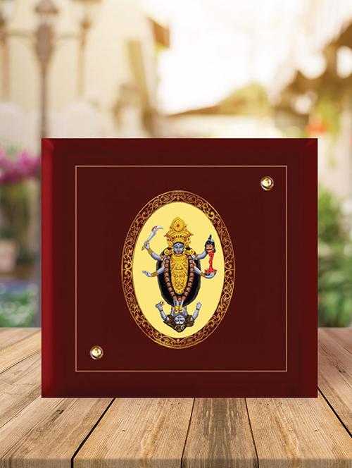 mdf photo frame gold plated royal foil jai maa kali - 15325310 - Very Small Image - 1