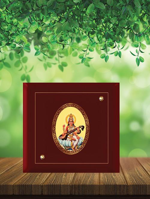 mdf photo frame gold plated royal foil saraswati - 15325326 - Very Small Image - 1
