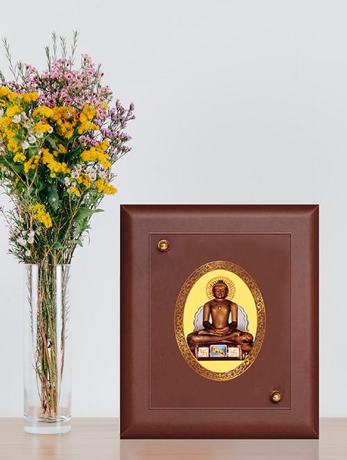 mdf wall hanging frame gold plated royal foil mahaveer - 15325358 - Very Small Image - 1