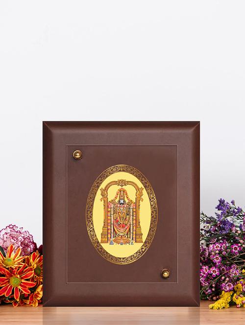 mdf wall hanging frame gold plated royal foil tirupati balaji - 15325377 - Very Small Image - 1