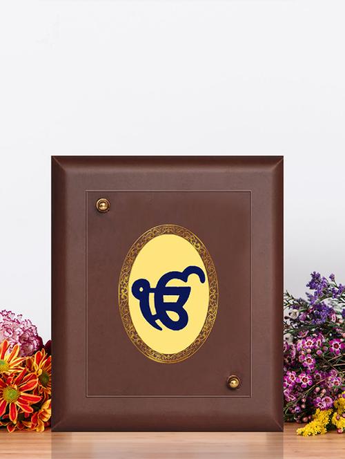 mdf wall hanging frame gold plated royal foil ek omkar - 15325384 - Very Small Image - 1