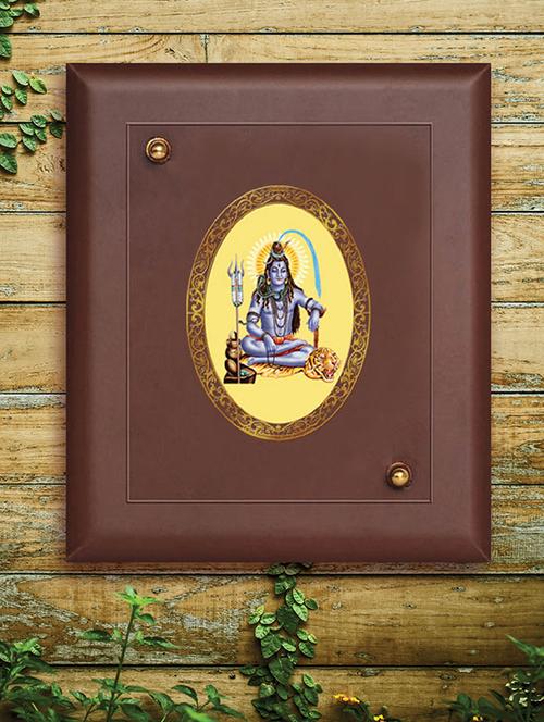 mdf wall hanging frame gold plated royal foil sitting shiv - 15325415 - Very Small Image - 1