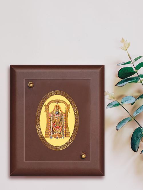 mdf wall hanging frame gold plated royal foil tirupati balaji - 15325421 - Very Small Image - 1