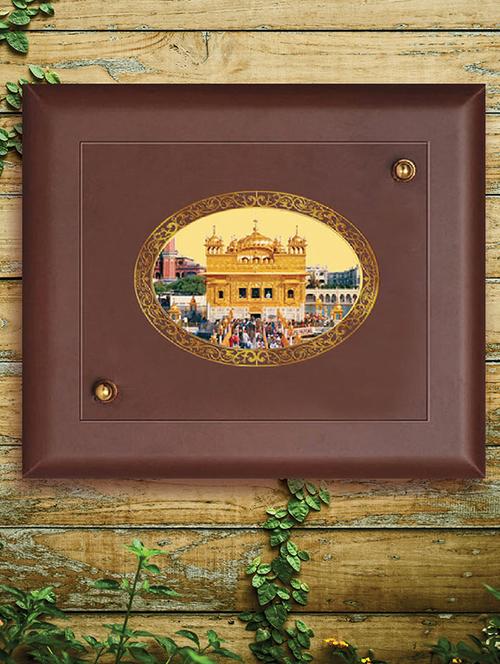 mdf wall hanging frame gold plated royal foil golden temple - 15325430 - Very Small Image - 1