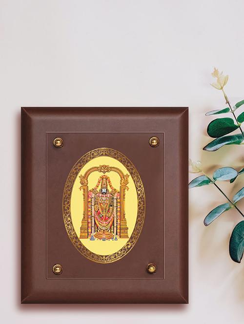 mdf wall hanging frame gold plated royal foil tirupati balaji - 15325462 - Very Small Image - 1