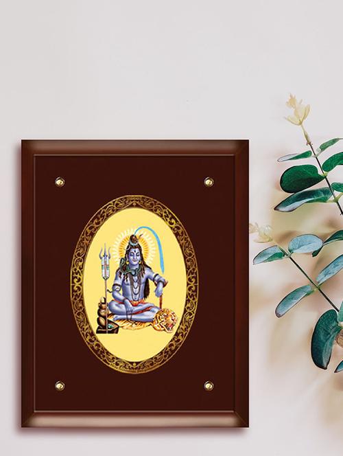 mdf wall hanging frame gold plated royal foil sitting shiv - 15325490 - Very Small Image - 1