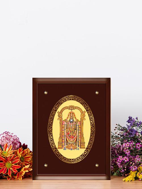 mdf wall hanging frame gold plated royal foil tirupati balaji - 15325495 - Very Small Image - 1