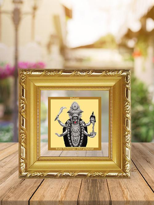 double glass photo frame gold plated jai maa kali - 15325515 - Very Small Image - 1