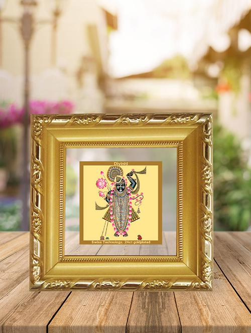 double glass photo frame gold plated sri nath ji - 15325522 - Very Small Image - 1
