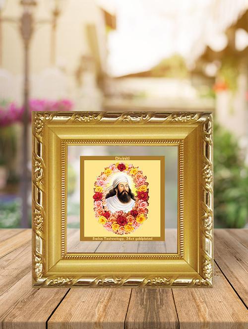 double glass photo frame gold plated floral saint zorashtra - 15325523 - Very Small Image - 1